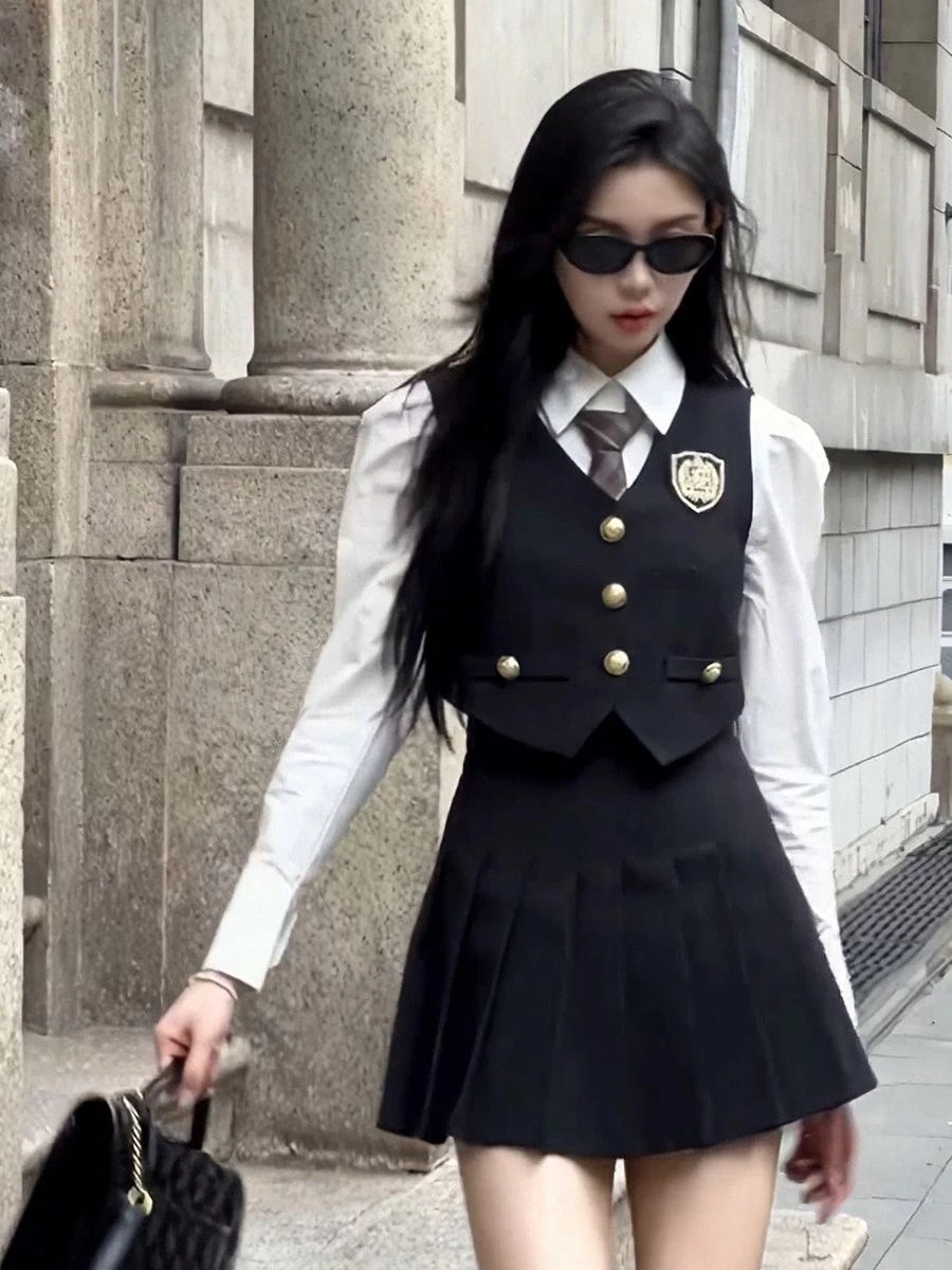 韓国っぽ 3点セット ジャケット シャツプリーツスカート セットアップ ブラウス トップス ネクタイ ミニスカート ショート丈 ボトムス 美脚 脚長 長袖 JK 女子高生コスプレ 仮装 卒業式 韓国っぽ 3点セット ジャケット シャツプリーツスカート セットアップ ブラウス トップス ネクタイ ミニスカート ショート丈 ボトムス 美脚 脚長 長袖 JK 女子高生コスプレ 仮装 卒業式