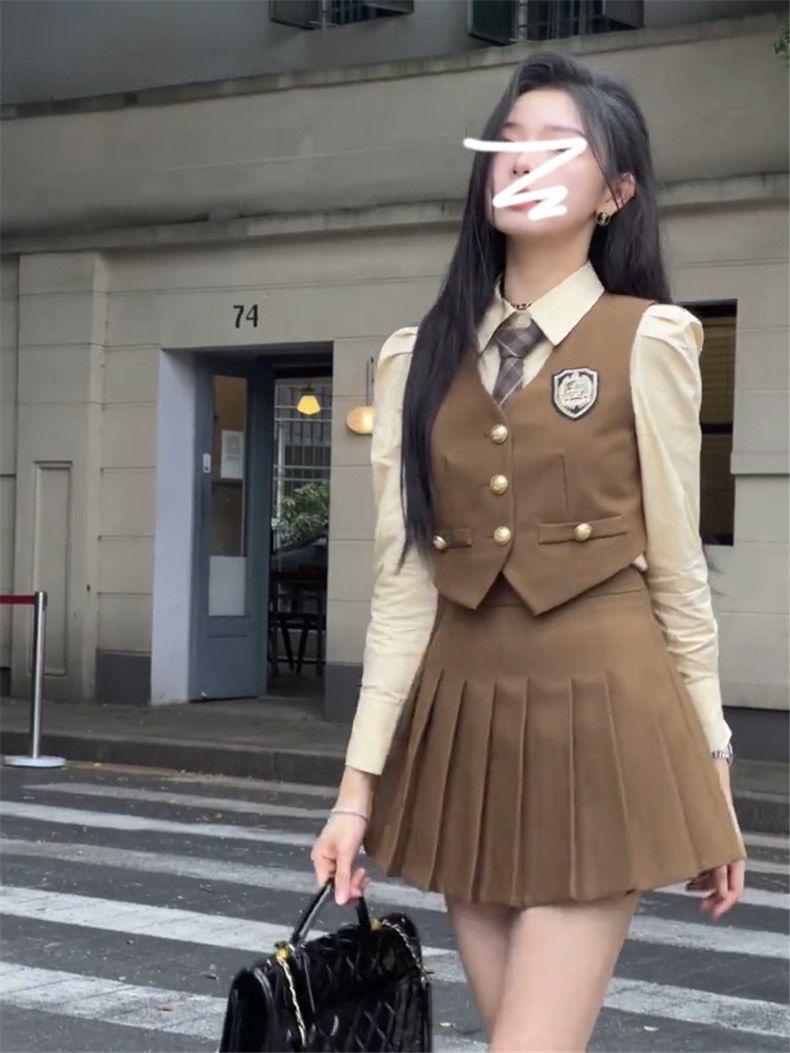 韓国っぽ 3点セット ジャケット シャツプリーツスカート セットアップ ブラウス トップス ネクタイ ミニスカート ショート丈 ボトムス 美脚 脚長 長袖 JK 女子高生コスプレ 仮装 卒業式 韓国っぽ 3点セット ジャケット シャツプリーツスカート セットアップ ブラウス トップス ネクタイ ミニスカート ショート丈 ボトムス 美脚 脚長 長袖 JK 女子高生コスプレ 仮装 卒業式