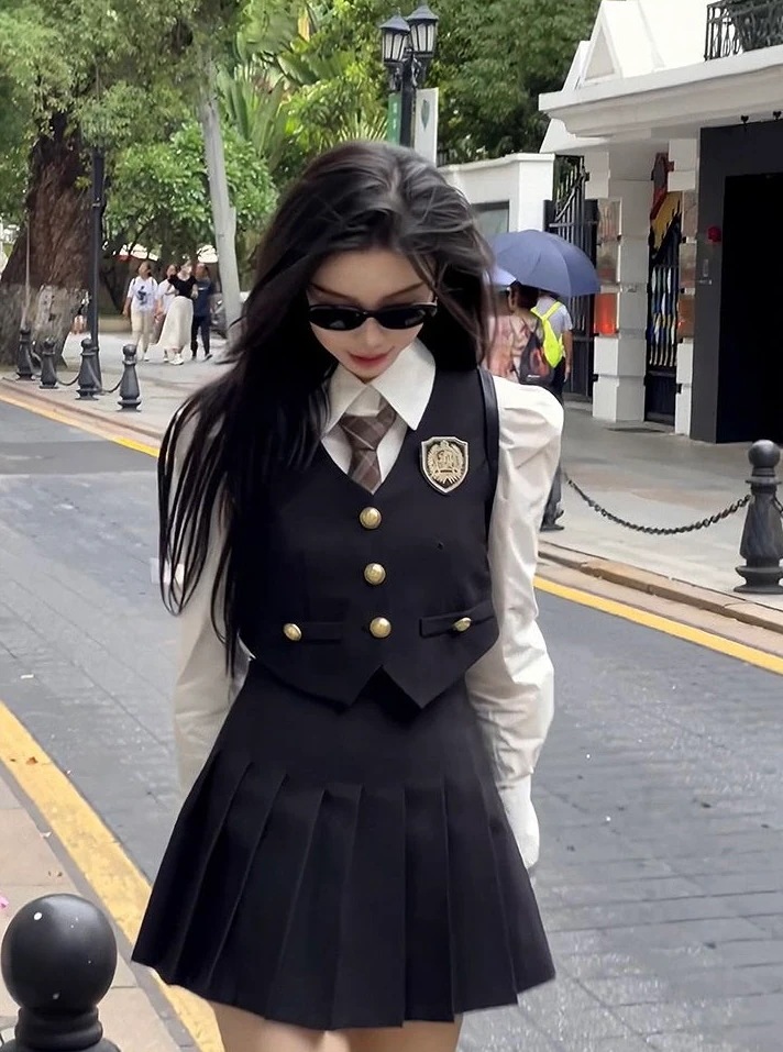 韓国っぽ 3点セット ジャケット シャツプリーツスカート セットアップ ブラウス トップス ネクタイ ミニスカート ショート丈 ボトムス 美脚 脚長 長袖 JK 女子高生コスプレ 仮装 卒業式 韓国っぽ 3点セット ジャケット シャツプリーツスカート セットアップ ブラウス トップス ネクタイ ミニスカート ショート丈 ボトムス 美脚 脚長 長袖 JK 女子高生コスプレ 仮装 卒業式