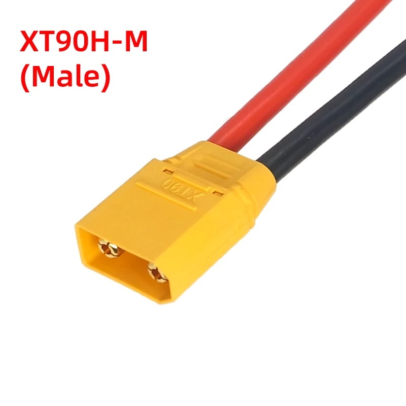 男性と女性のドッキングコネクタxt90 uav lioバッテリーxt90hプラグ10cm20cm30cm40cm50cm1m12awg10awgシリコンケーブル