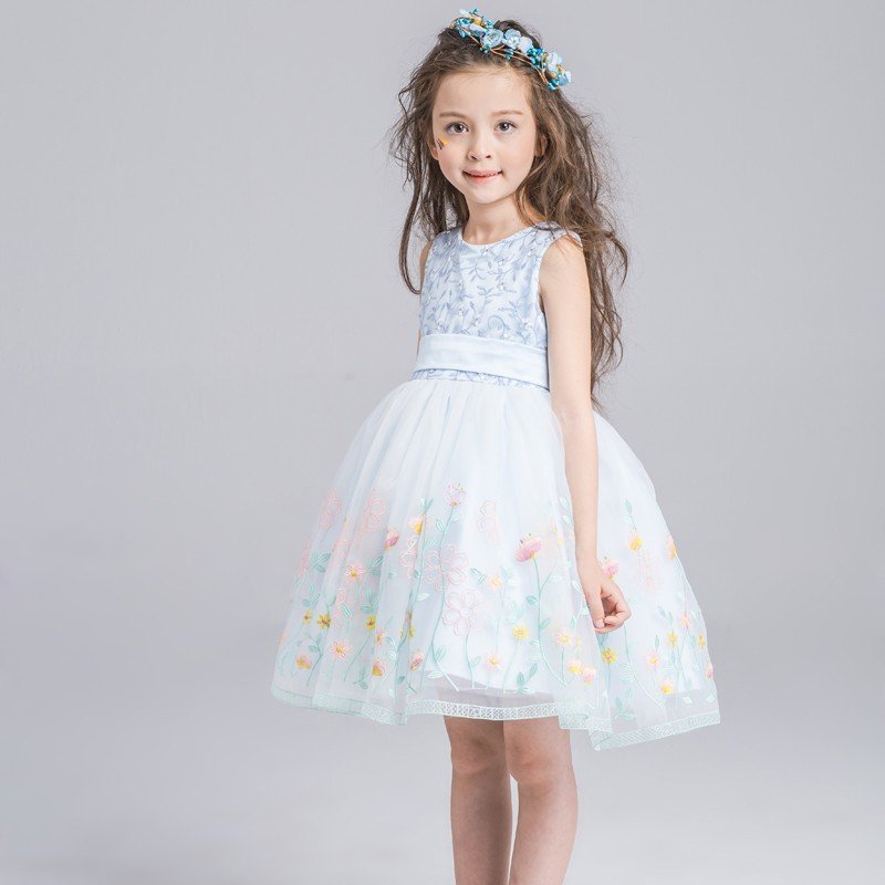 子供ドレス ミニドレス ピアノ発表会 フラワーガールドレス 女の子 キッズフォーマル 子どもドレス