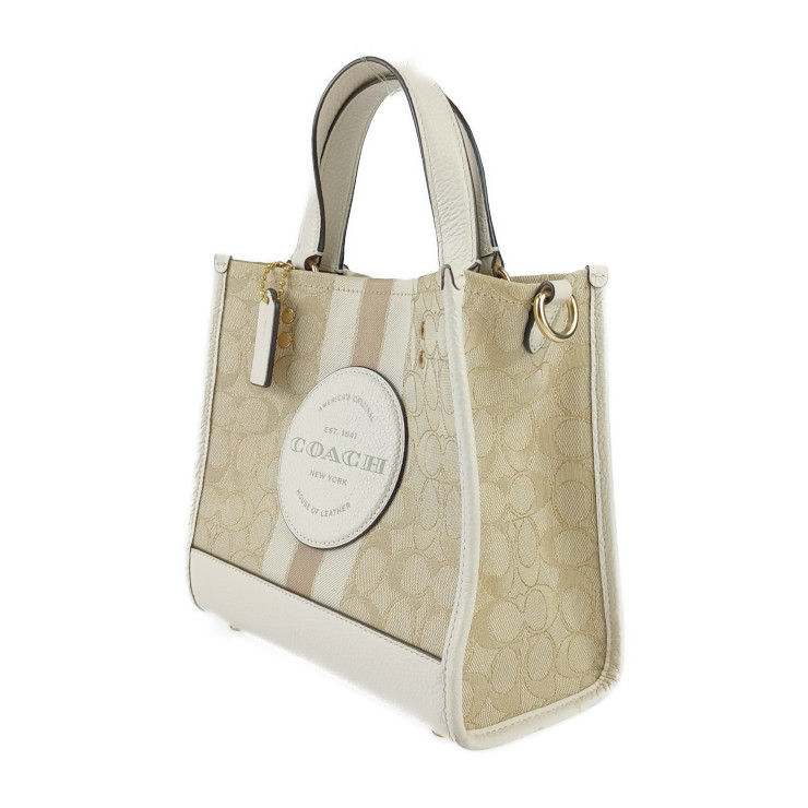 COACH コーチ ハンドバッグ デンプシー トート 22 C8417 ベージュ系 ゴールド金具 シグネチャー ジャカード レザー レディース 2WAY ショルダーバッグ【本物保証】 COACH コーチ ハンドバッグ デンプシー トート 22 C8417 ベージュ系 ゴールド金具 シグネチャー ジャカード レザー レディース 2WAY ショルダーバッグ【本物保証】