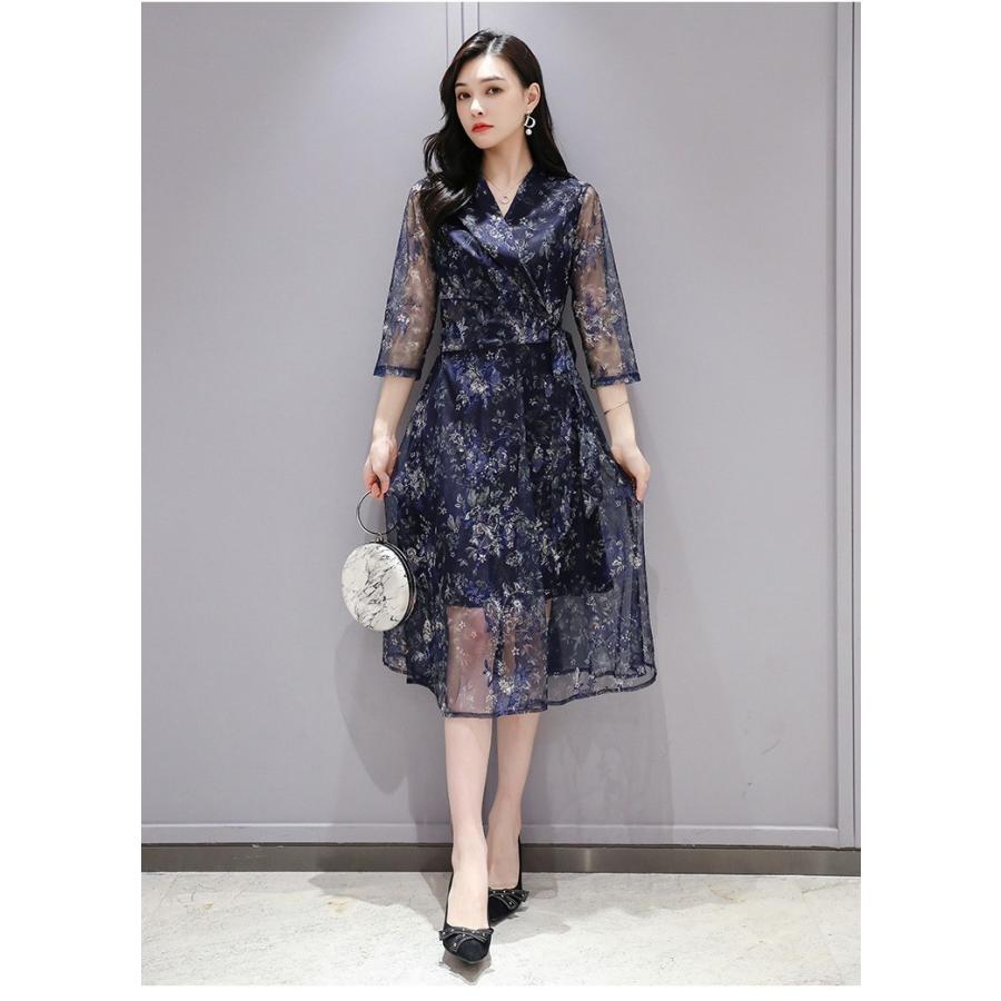ワンピース レディース 春夏 きれいめ マキシ丈ワンピース 韓国風 花柄 シフォン 七分袖 ロング丈 オシャレ 結婚式ドレス 着痩せ 新作 上品 4色 ワンピース レディース 春夏 きれいめ マキシ丈ワンピース 韓国風 花柄 シフォン 七分袖 ロング丈 オシャレ 結婚式ドレス 着痩せ 新作 上品 4色