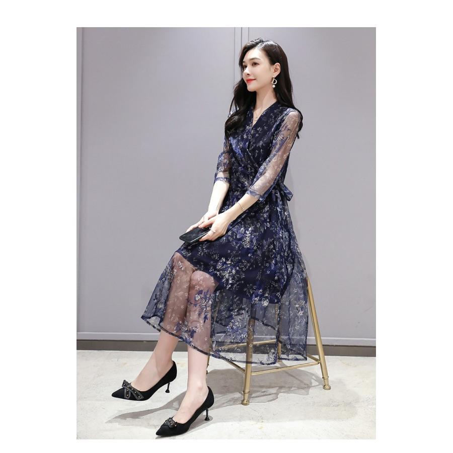 ワンピース レディース 春夏 きれいめ マキシ丈ワンピース 韓国風 花柄 シフォン 七分袖 ロング丈 オシャレ 結婚式ドレス 着痩せ 新作 上品 4色 ワンピース レディース 春夏 きれいめ マキシ丈ワンピース 韓国風 花柄 シフォン 七分袖 ロング丈 オシャレ 結婚式ドレス 着痩せ 新作 上品 4色