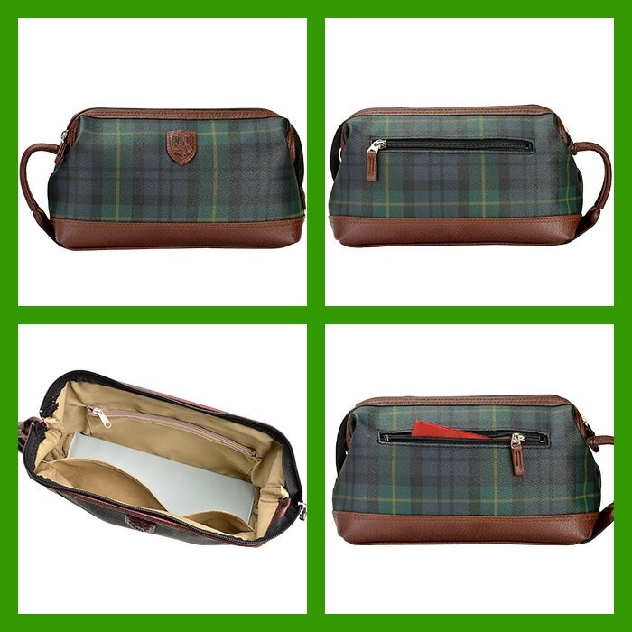 BLAZER CLUB セカンドバッグ メンズ セカンドポーチ グリーンチェック柄 豊岡 日本製 2