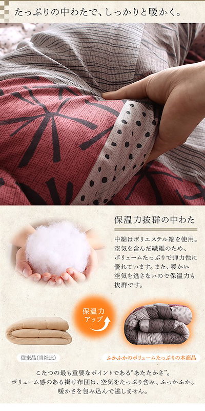 正規品特価 500047601224646 : 和モダンデザイン 市松模様 こたつ布団 : 寝具・ベッド・マットレス 人気安い