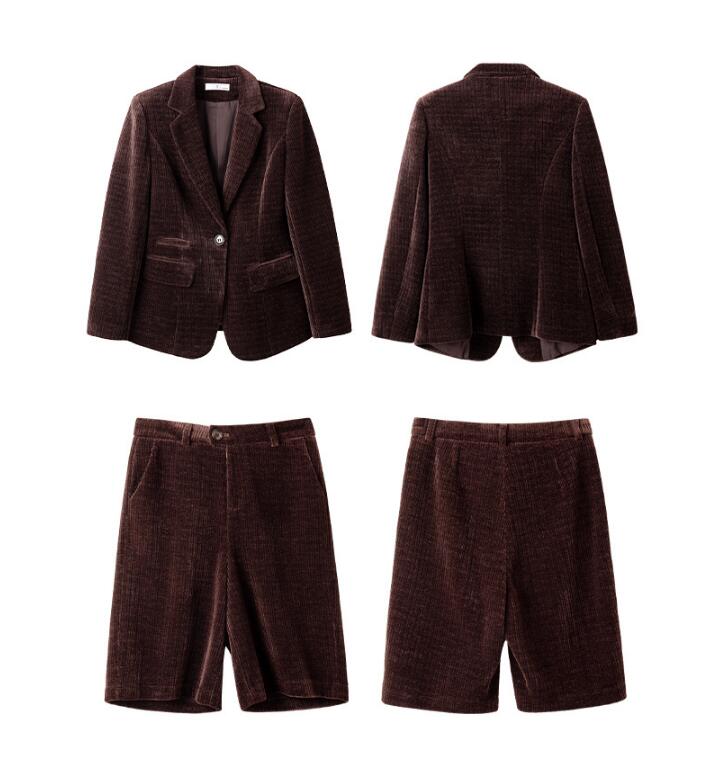 超人気 高評価!!秋冬 3色 スーツ レディース パンツスーツ 上下セット 無地 着痩せ テーラード ファッション コーデュロイジャケットボタン1つ+5分丈パンツ 2点セット 通勤 フォーマル OL 超人気 高評価!!秋冬 3色 スーツ レディース パンツスーツ 上下セット 無地 着痩せ テーラード ファッション コーデュロイジャケットボタン1つ+5分丈パンツ 2点セット 通勤 フォーマル OL