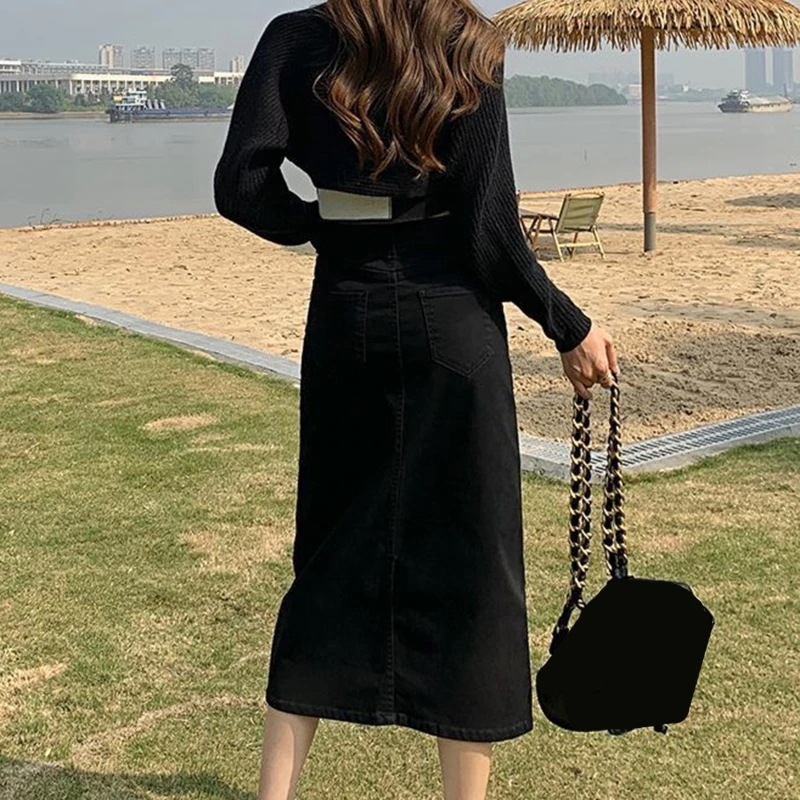 納期1~3週間程:女性のヴィンテージロングデニムスカート,ハイウエスト,空中ブランコカット,韓国風,春夏ファッション,女の子,無地 納期1~3週間程:女性のヴィンテージロングデニムスカート,ハイウエスト,空中ブランコカット,韓国風,春夏ファッション,女の子,無地