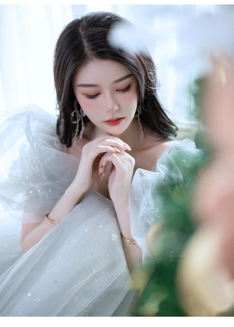 ウェディングドレス 二次会 花嫁 パフスリーブ レースのドレス ふわふわのドレス結婚式 披露宴 演奏会発表会 卒業会 ウェディングドレス 二次会 花嫁 パフスリーブ レースのドレス ふわふわのドレス結婚式 披露宴 演奏会発表会 卒業会