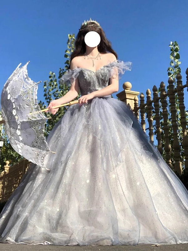 ピンクローズ様 イブニングドレス パーティードレス マーメイド オフショルダー