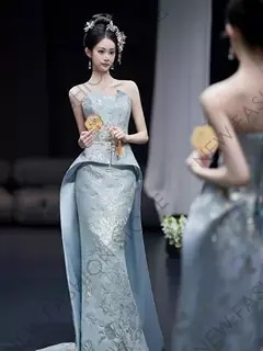 高級イブニングドレススカート女性高級質感中国式モーニングドレス-72 高級イブニングドレススカート女性高級質感中国式モーニングドレス-72