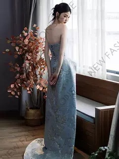 高級イブニングドレススカート女性高級質感中国式モーニングドレス-72 高級イブニングドレススカート女性高級質感中国式モーニングドレス-72