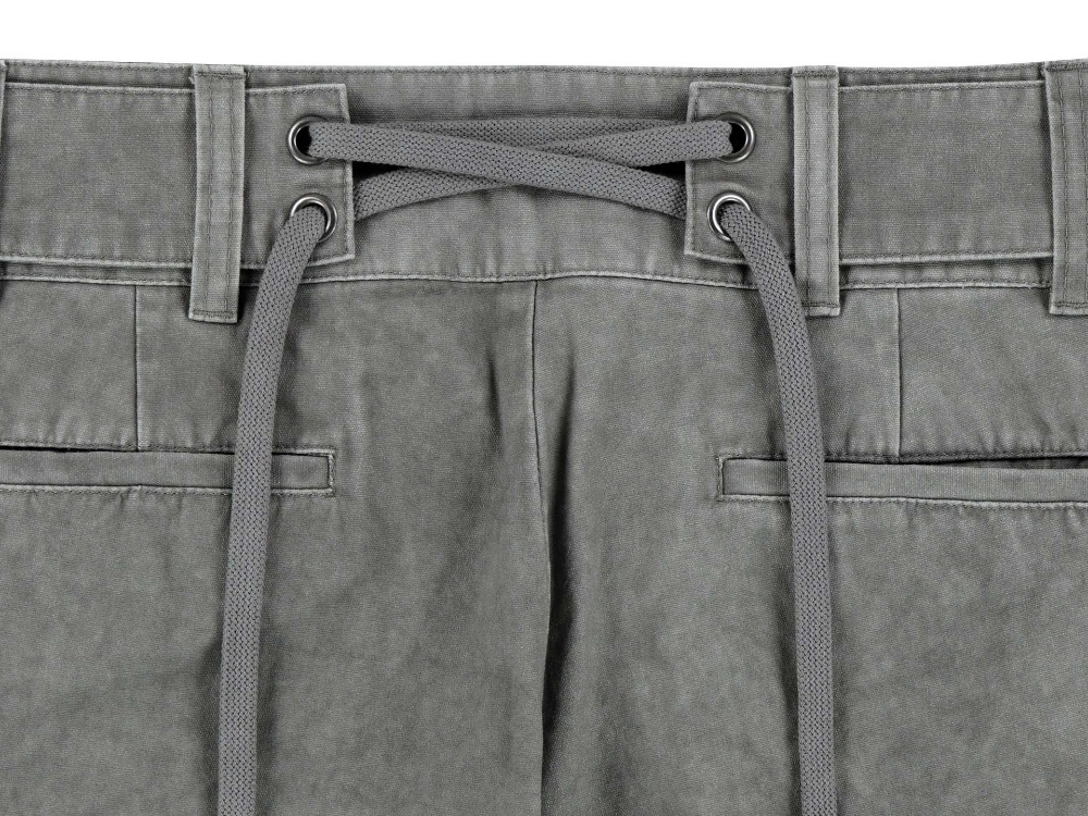 COYSEIO】 DOUBLE CAPRI PANTS : LIGHT GREY