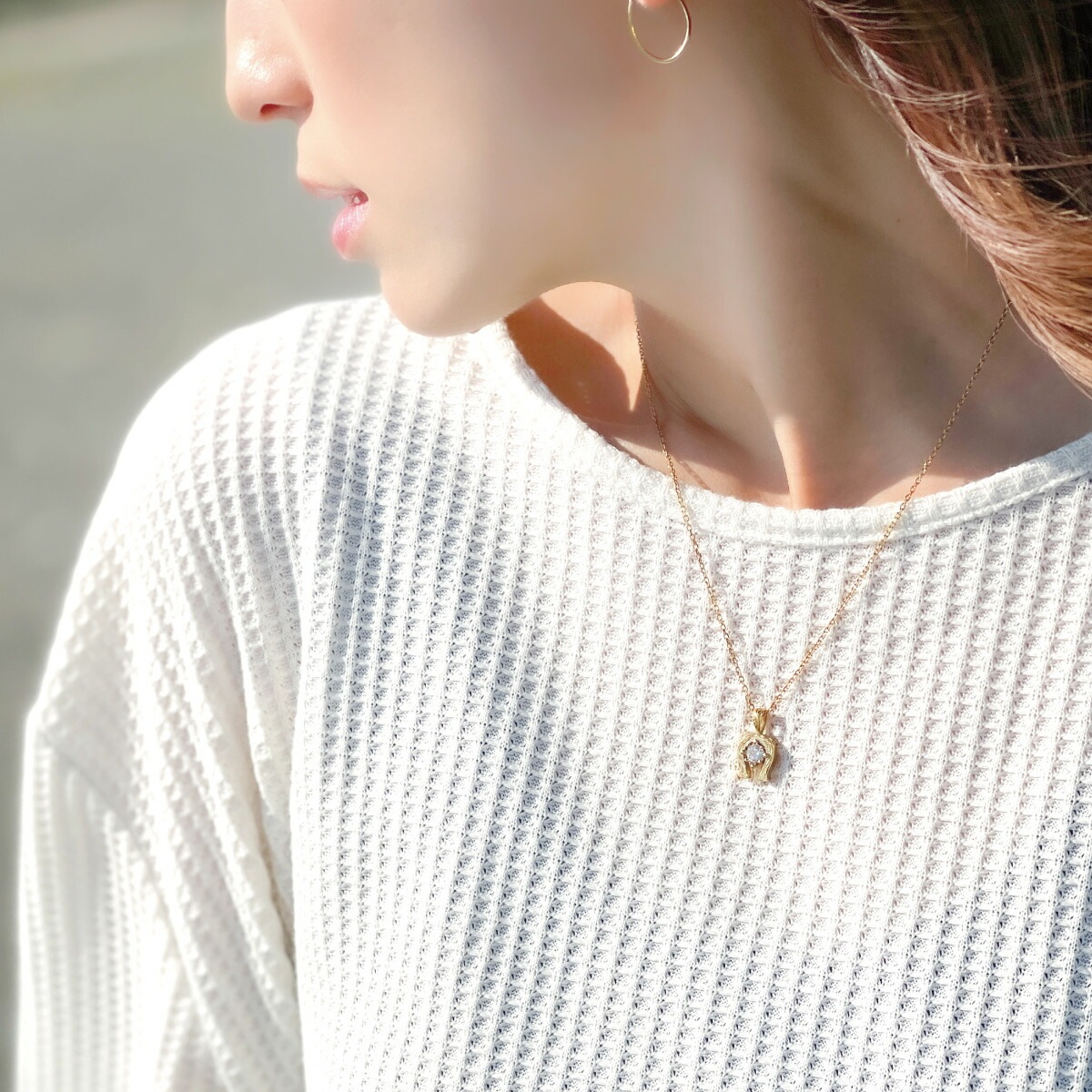 ネックレス レディース サージカルステンレス316L 馬蹄 ホースシュー 1粒 ハワイアンジュエリー ネックレス レディース サージカルステンレス316L 馬蹄 ホースシュー 1粒 ハワイアンジュエリー