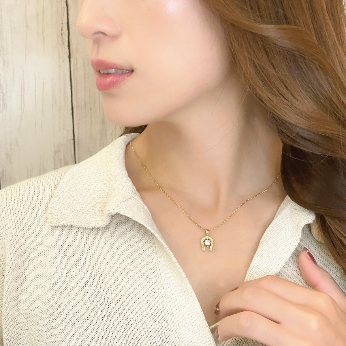 ネックレス レディース サージカルステンレス316L 馬蹄 ホースシュー 1粒 ハワイアンジュエリー ネックレス レディース サージカルステンレス316L 馬蹄 ホースシュー 1粒 ハワイアンジュエリー