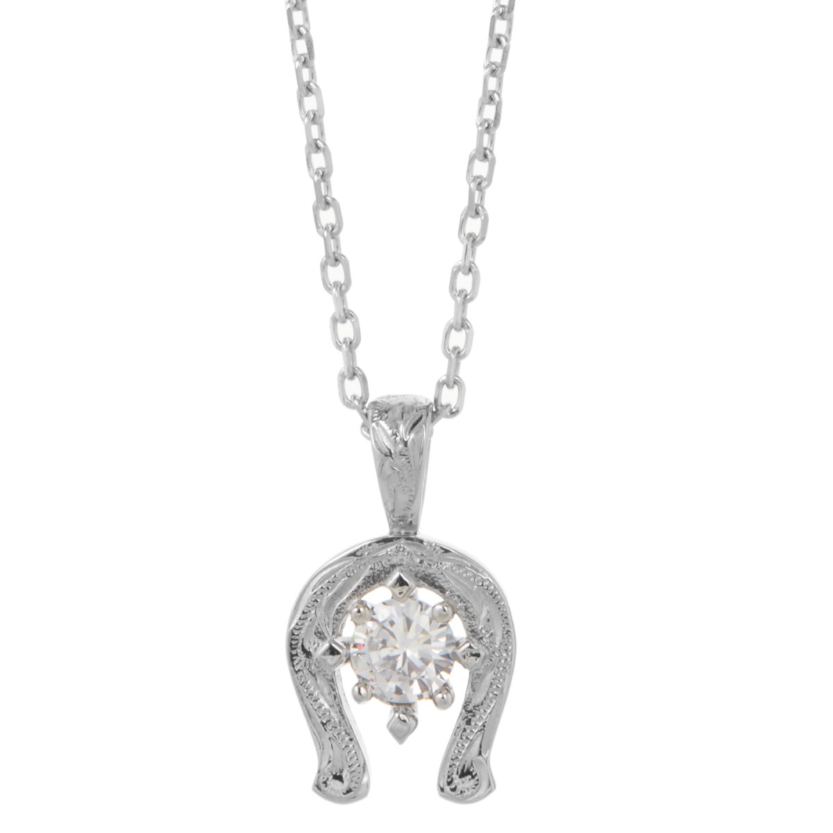 ネックレス レディース サージカルステンレス316L 馬蹄 ホースシュー 1粒 ハワイアンジュエリー ネックレス レディース サージカルステンレス316L 馬蹄 ホースシュー 1粒 ハワイアンジュエリー