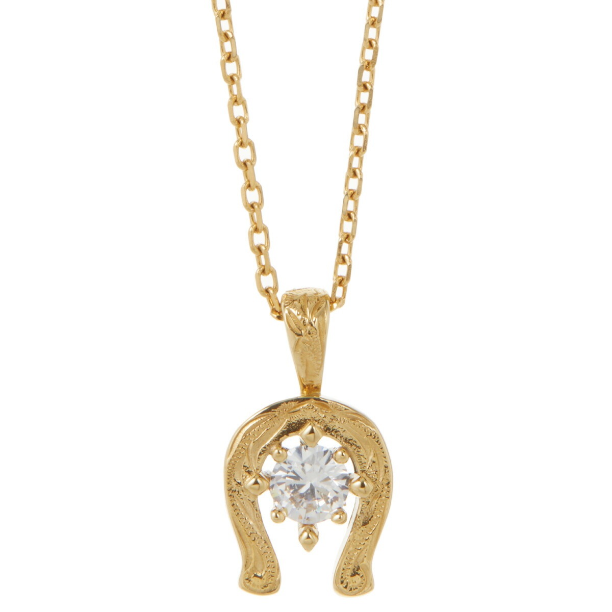 ネックレス レディース サージカルステンレス316L 馬蹄 ホースシュー 1粒 ハワイアンジュエリー ネックレス レディース サージカルステンレス316L 馬蹄 ホースシュー 1粒 ハワイアンジュエリー