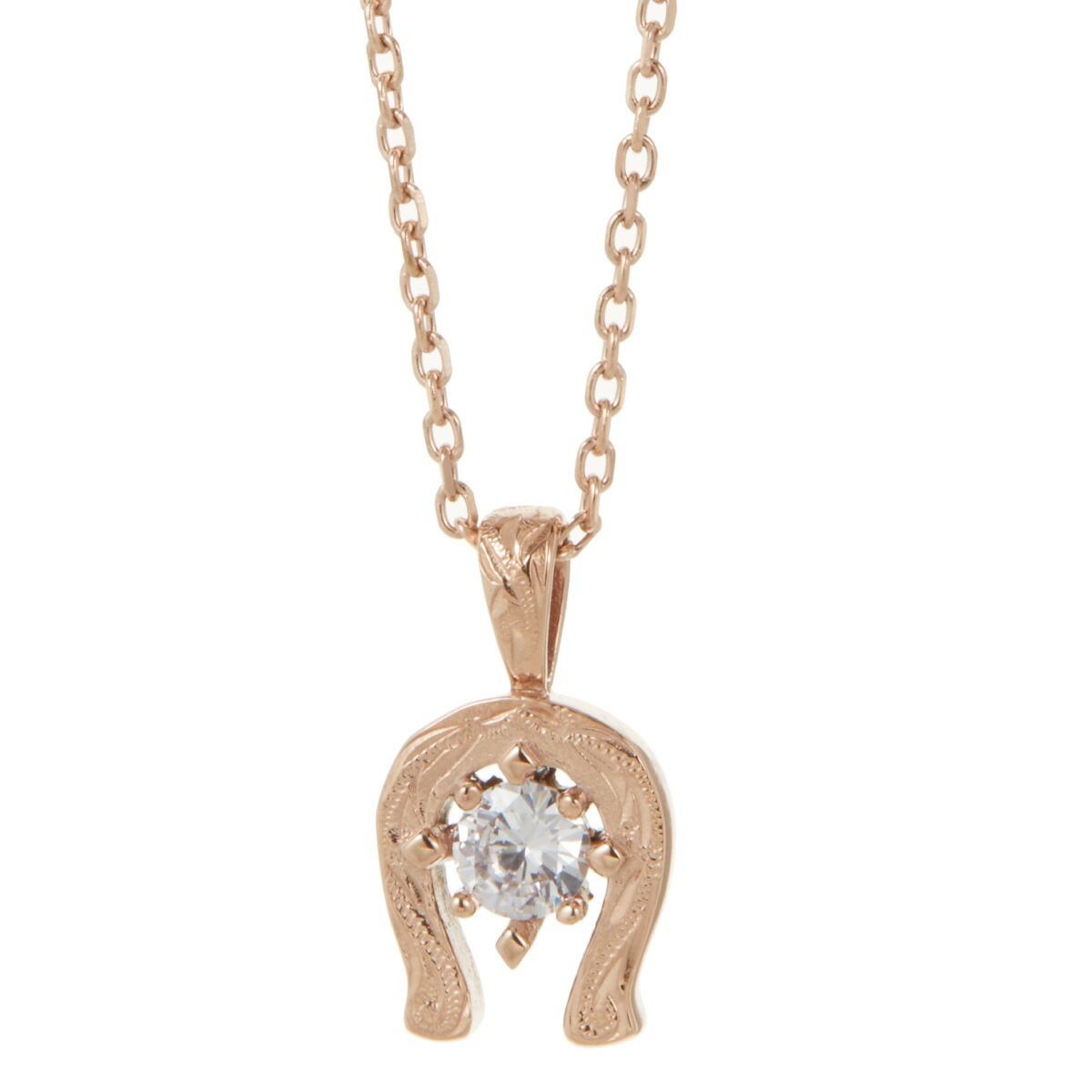 ネックレス レディース サージカルステンレス316L 馬蹄 ホースシュー 1粒 ハワイアンジュエリー ネックレス レディース サージカルステンレス316L 馬蹄 ホースシュー 1粒 ハワイアンジュエリー