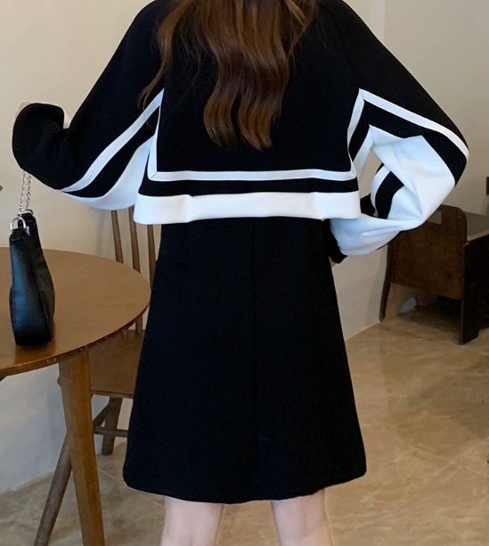 レディース スカート トップス ワンピース ミニスカート ロングスカート ミニ ショート 膝丈 膝下 膝上 ロング 2レングス 長袖 ラウンドネック Aライン ストリート シンプル カジュアル