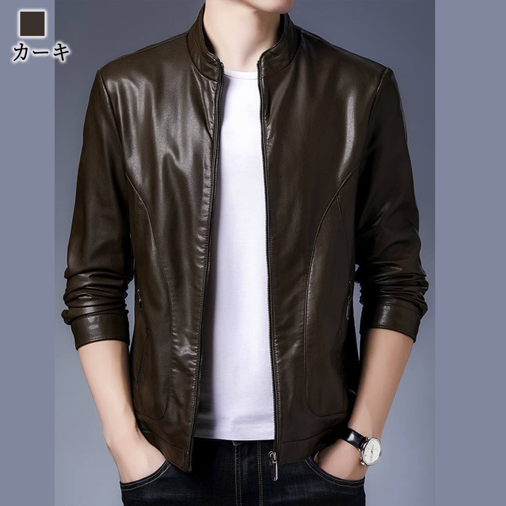 ライダースジャケット メンズ シングルPUライダース 春 Tシャツ 着こなし セール 厚手 40代 ジャケット 黒 レザー アウター ライダース ブランド 秋 革ジャン バイク 革 おすすめ おしゃれ