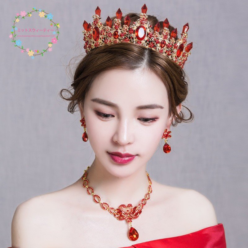 ウエディング ティアラ クラウン ネックレス ピアス/イヤリング セット 結婚式 花嫁 パーティー mdprevattcaulkingandwaterproofing.com