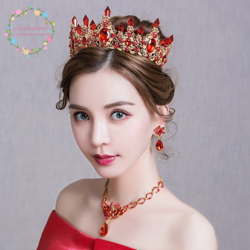 ウエディング ティアラ クラウン ネックレス ピアス/イヤリング セット 結婚式 花嫁 パーティー mdprevattcaulkingandwaterproofing.com