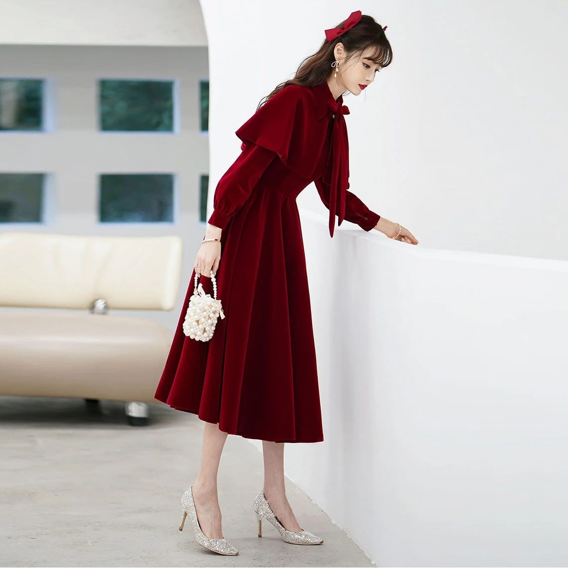 ウェア 2025 婚約ドレス女性スモールホストドレスミッドロングスタイル ウェア 2025 婚約ドレス女性スモールホストドレスミッドロングスタイル