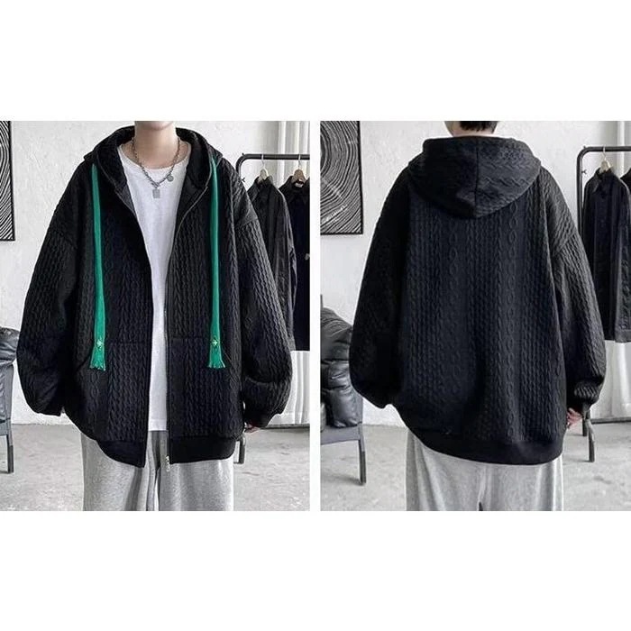 万能流行感パーカーメンズジップアップパーカー無地スウェット長袖服秋服秋ライトアウタージャケット父のギフトプレゼント