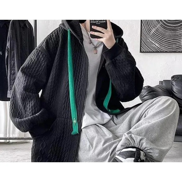 万能流行感パーカーメンズジップアップパーカー無地スウェット長袖服秋服秋ライトアウタージャケット父のギフトプレゼント