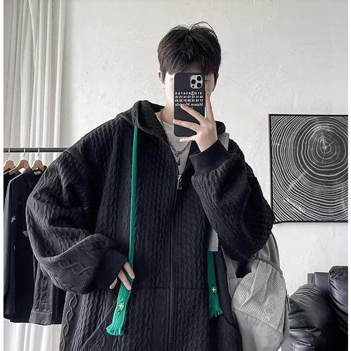 万能流行感パーカーメンズジップアップパーカー無地スウェット長袖服秋服秋ライトアウタージャケット父のギフトプレゼント