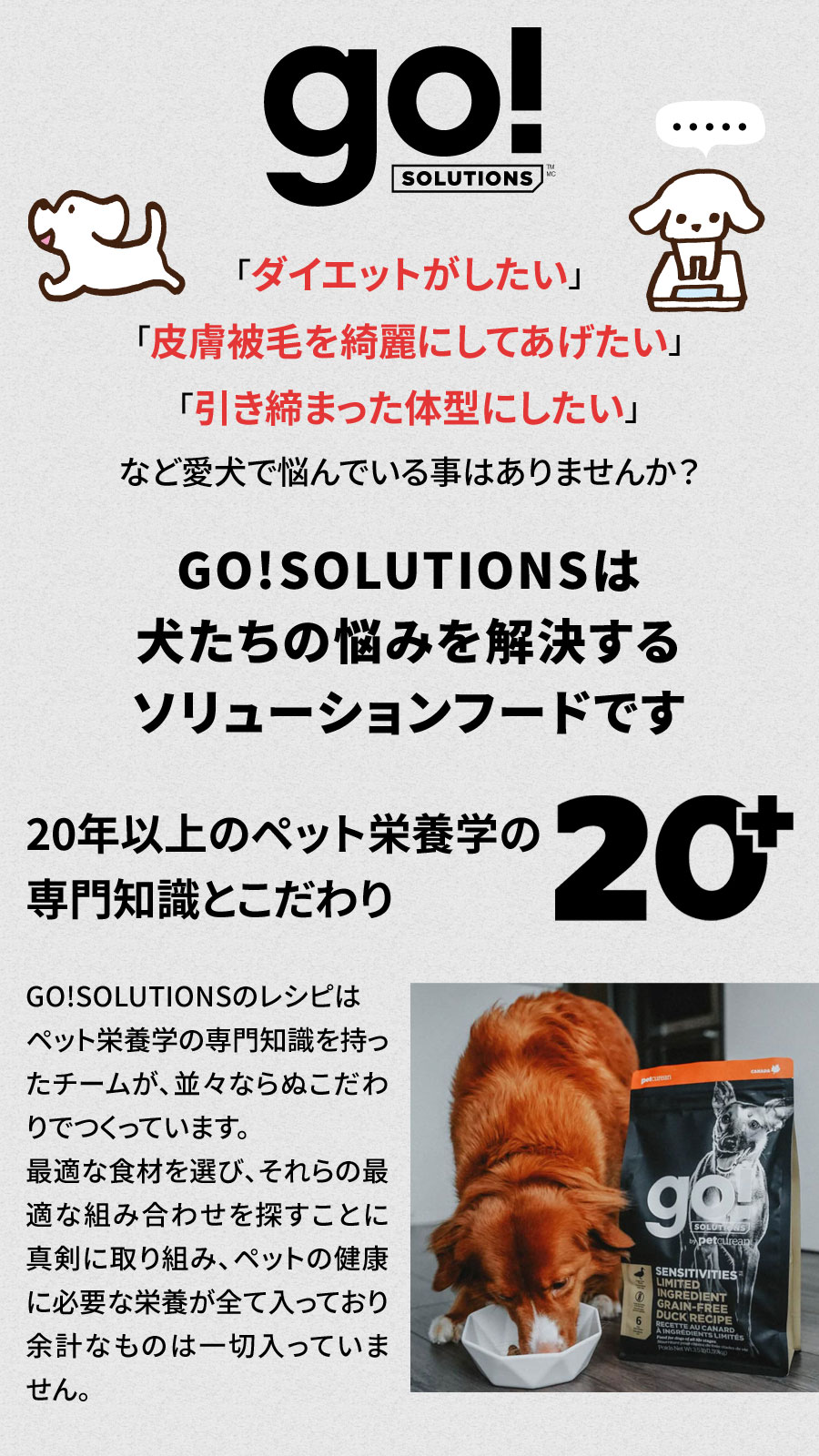 GO! ゴー ソリューションズ 皮膚+被毛ケア 2.3kg【国産たじま鶏ジャーキー(小サイズ)付き】 GO! ゴー ソリューションズ 皮膚+被毛ケア 2.3kg【国産たじま鶏ジャーキー(小サイズ)付き】