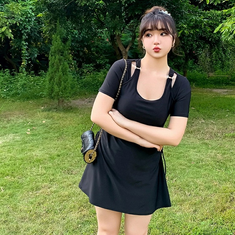 女の子 水着 レディース 大きいサイズ 4L 5L 6L 体型カバー ぽっちゃり ワンピース 背中だし 着痩せ パッド付 ワンピース水着 ビーチ 海デート 温泉 セクシー 大人可愛い ブラック ブ