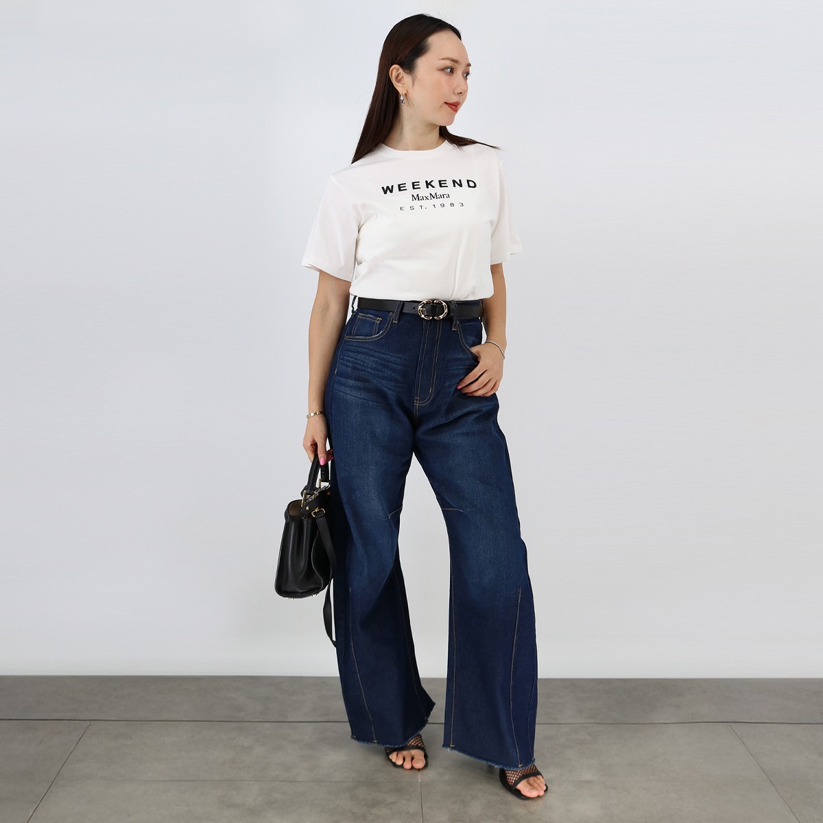 ウィークエンド CABINA カビーナ コットン ジャージー Tシャツ レディース SS TEE クルーネック ロゴ刺繍 半袖 ブランド 白 ウィークエンド CABINA カビーナ コットン ジャージー Tシャツ レディース SS TEE クルーネック ロゴ刺繍 半袖 ブランド 白