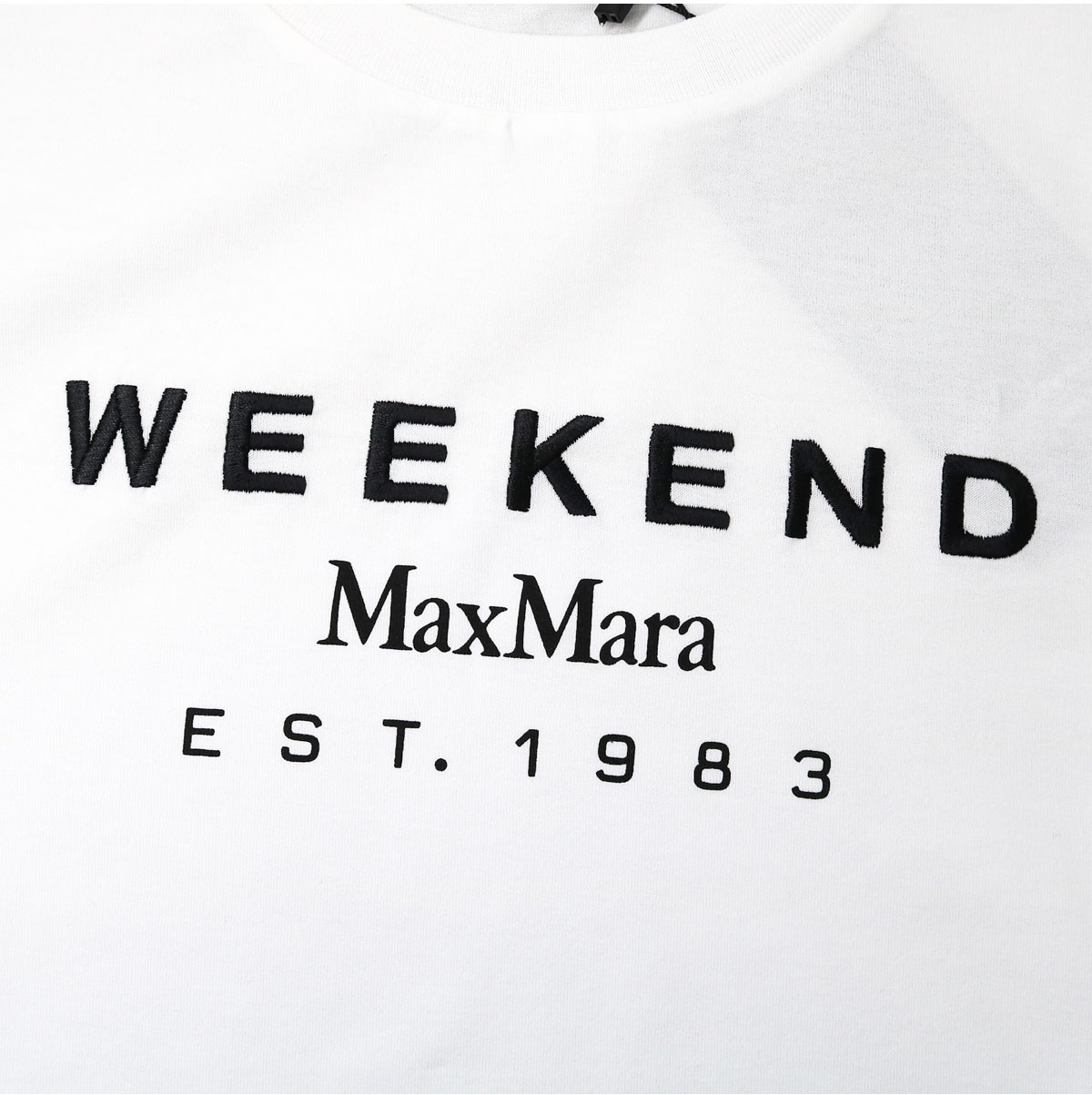 ウィークエンド CABINA カビーナ コットン ジャージー Tシャツ レディース SS TEE クルーネック ロゴ刺繍 半袖 ブランド 白 ウィークエンド CABINA カビーナ コットン ジャージー Tシャツ レディース SS TEE クルーネック ロゴ刺繍 半袖 ブランド 白