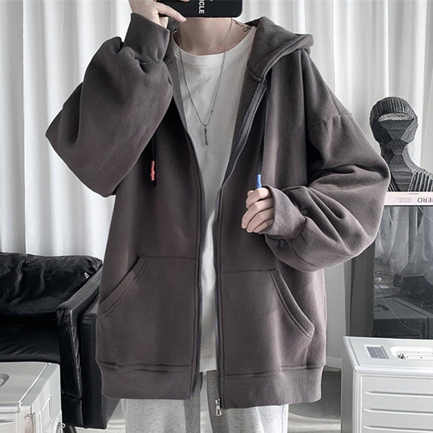 パーカー 男女兼用 長袖 ジャンパー パーカープルオーバー フード付き カップル スウエット 秋服 無地 ドライパーカー カーディガン オシャレ 通勤 通学 普段着 シンプル
