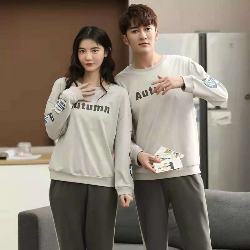 パジャマ ルームウェア 上下セット レディース メンズ 綿100％ 長袖 ペアルック カップル 春秋 秋冬 大きいサイズ かぶり tシャツ あったか 暖かい おしゃれ クルーネック Uネック 男女兼用