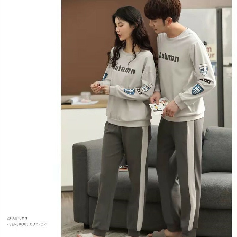 パジャマ ルームウェア 上下セット レディース メンズ 綿100％ 長袖 ペアルック カップル 春秋 秋冬 大きいサイズ かぶり tシャツ あったか 暖かい おしゃれ クルーネック Uネック 男女兼用