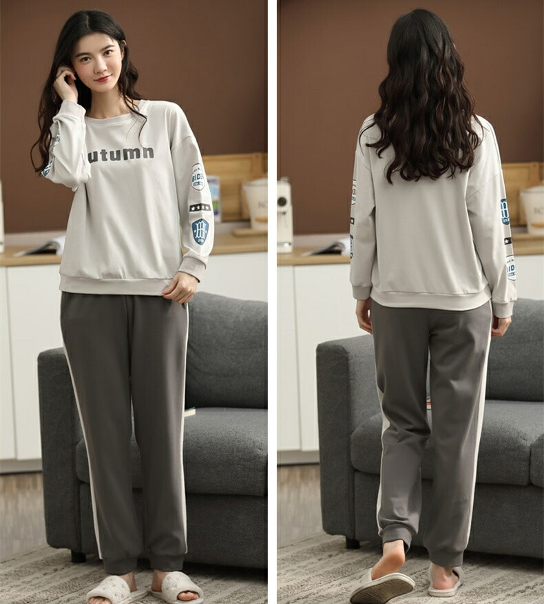 パジャマ ルームウェア 上下セット レディース メンズ 綿100％ 長袖 ペアルック カップル 春秋 秋冬 大きいサイズ かぶり tシャツ あったか 暖かい おしゃれ クルーネック Uネック 男女兼用