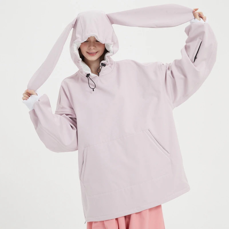 スノーボードウェア ウサギ耳 可愛い 6カラー メンズ レディース トップス トレーナー ジャケット アウター スノボウェア スノーウェア スキーウェア スノボーウェア 韓国風 防風 防水 防雪 防寒