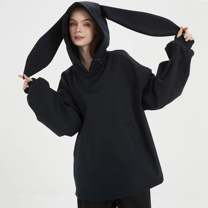 スノーボードウェア ウサギ耳 可愛い 6カラー メンズ レディース トップス トレーナー ジャケット アウター スノボウェア スノーウェア スキーウェア スノボーウェア 韓国風 防風 防水 防雪 防寒