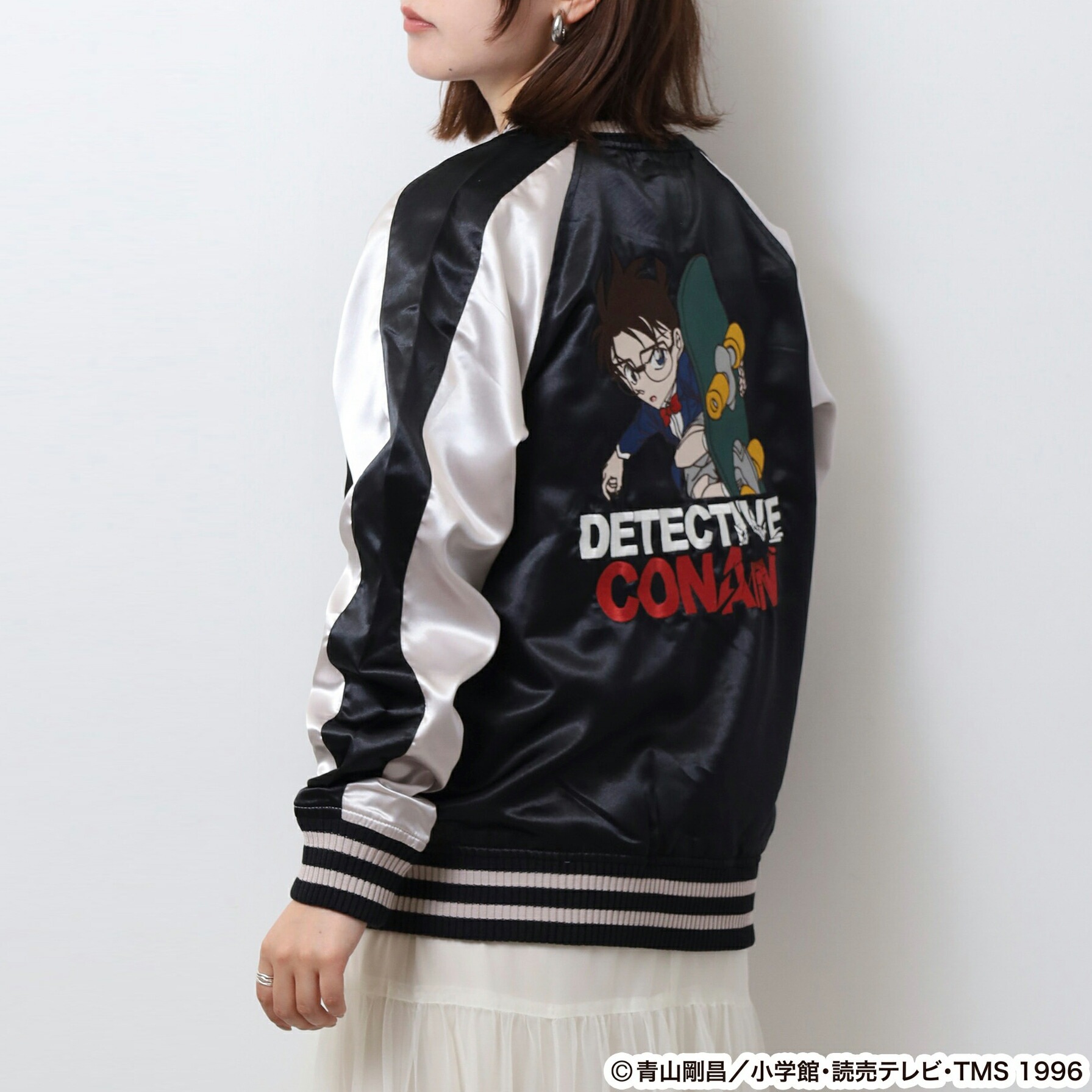 キャラクター 名探偵コナン スカジャン スケボー柄 羽織 アウター ジャケット レディース メンズ キャラクター 名探偵コナン スカジャン スケボー柄 羽織 アウター ジャケット レディース メンズ