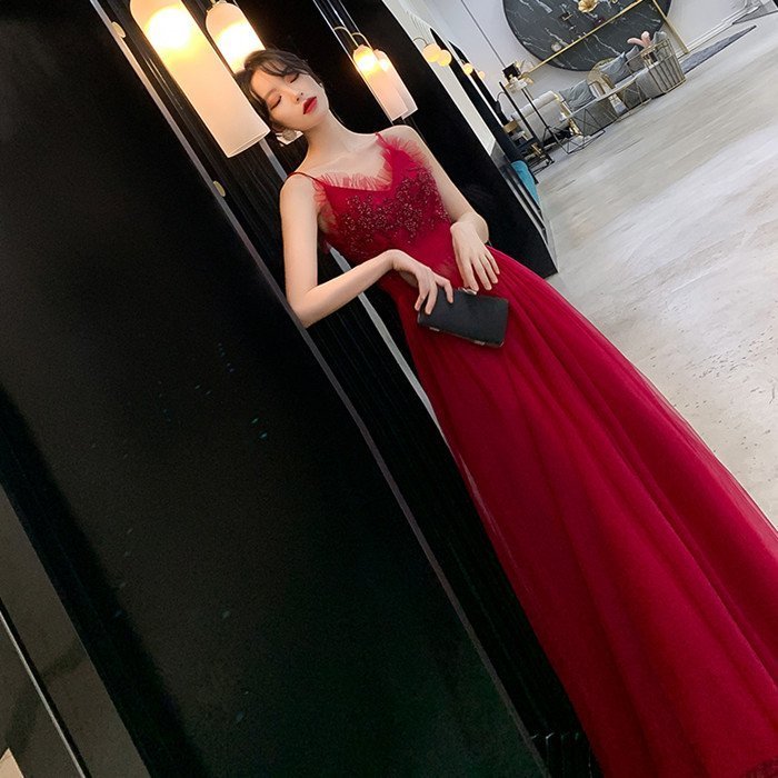 演奏会用ドレス レッド カラードレス ロングドレス パーティードレス ウェディングドレス 発表会 結婚式 ピアノ 二次会 ドレス 前撮り 結婚式 花嫁 コンサート