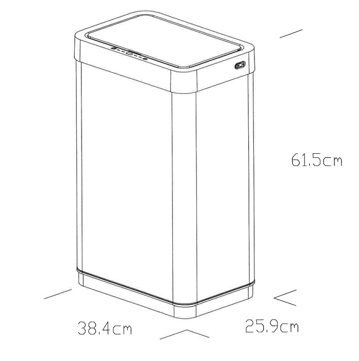お洒落ゴミ箱 スマート家電 ダストボックス ステンレス製 人気 自動感知 ふた付き EK9260 45L オート 自動開閉 センサー 横型 スリム