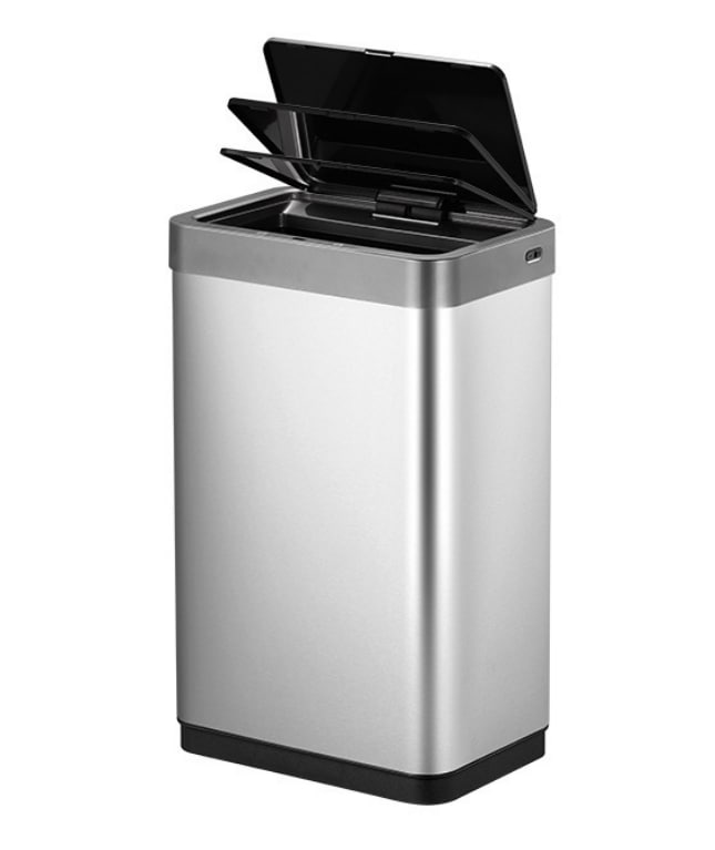 お洒落ゴミ箱 スマート家電 ダストボックス ステンレス製 人気 自動感知 ふた付き EK9260 45L オート 自動開閉 センサー 横型 スリム