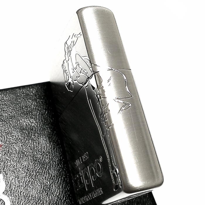 ZIPPO ライター ウィンディ ２面加工 ジッポーガール 彫刻 シルバーサテン クラシック オールドデザイン 可愛い レトロ おしゃれ メンズ レディース ギフト プレゼント