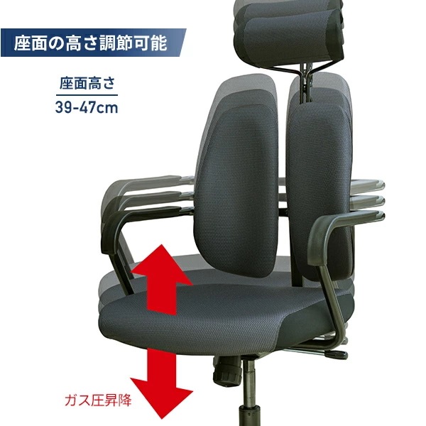 オフィスチェア デスクチェア ワークチェア キャスター付き 肘付き ヘッドレスト付き DR-7600F オフィスチェア デスクチェア ワークチェア キャスター付き 肘付き ヘッドレスト付き DR-7600F