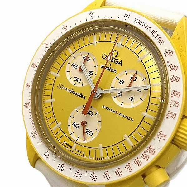 オメガ×スウォッチ スピードマスター ミッショントゥ サン SO33J100 腕時計【中古】