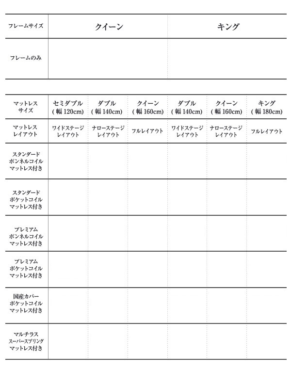モダンデザイン ローベッド [FRANCLIN]フランクリン [スタンダードボンネルコイルマットレス付き] ナローステージ クイーン（Qx1） フレーム幅180 [マットレス色]ホワイト