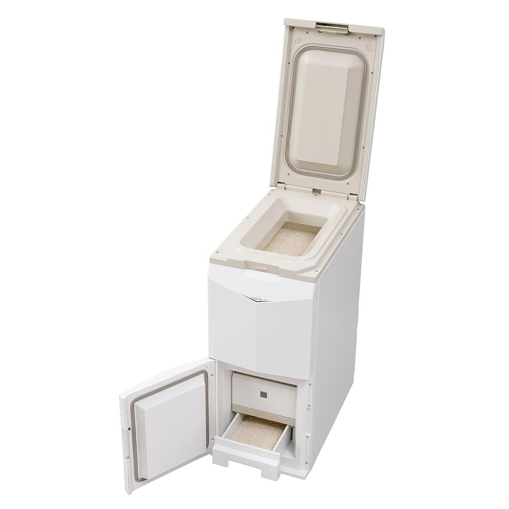 米櫃 こめびつ 保存 保冷 お米 白米 玄米 ストック 保管 収納 保冷米びつ クールエース ホワイト 約21kg収納 HK-321W