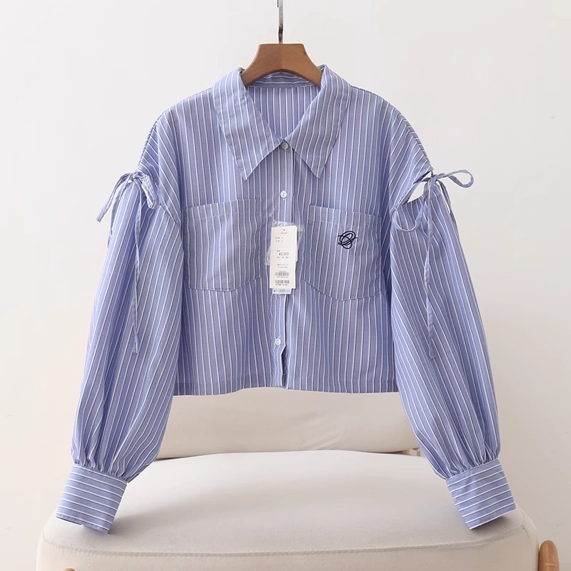 トップス シャツ 襟付き 前開き ボタン 胸ポケット カットアウトデザイン 袖リボン ショート丈 かわいい 大人可愛い きれいめ シンプル 上品 おしゃれ かっこいい カジュアル こなれ感 個性的 トップス シャツ 襟付き 前開き ボタン 胸ポケット カットアウトデザイン 袖リボン ショート丈 かわいい 大人可愛い きれいめ シンプル 上品 おしゃれ かっこいい カジュアル こなれ感 個性的